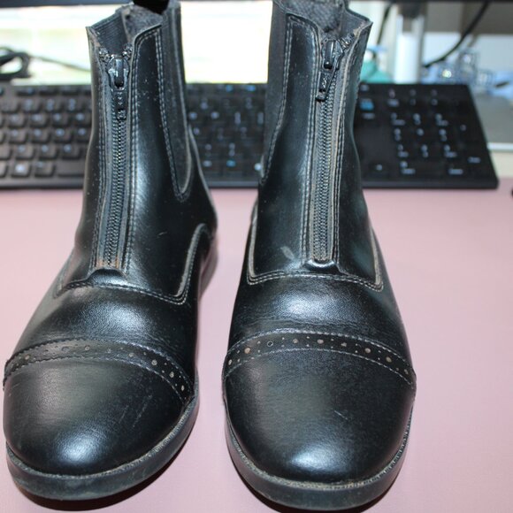 EQUISTAR Girl's All-Weather Synthetic Zip Paddock Boots - Picture 3 of 7